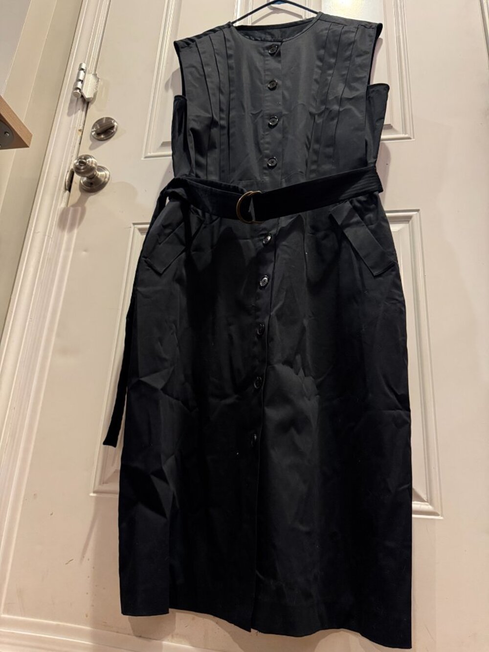 Banana Republic Cotton Satin Shirtdress Midi Button Front Belted Dress $130.00 - Picture 4 of 9